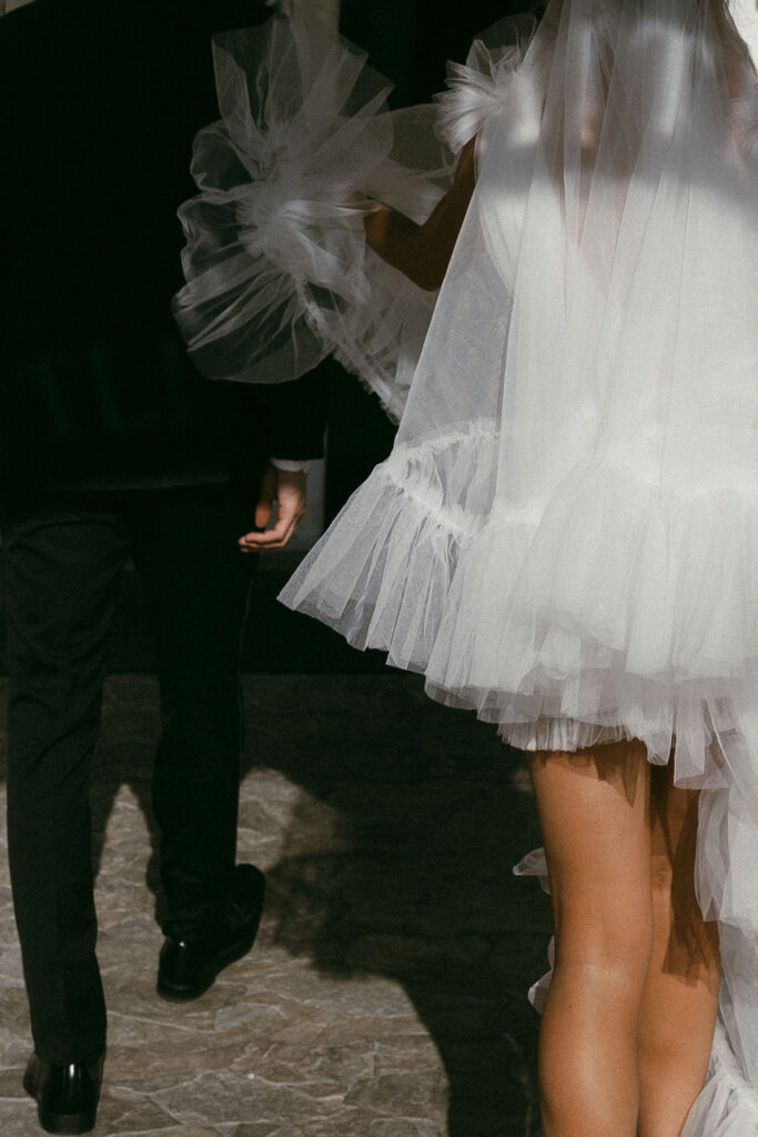 Bride and groom portraits at The Little White Chapel for their Las Vegas elopement