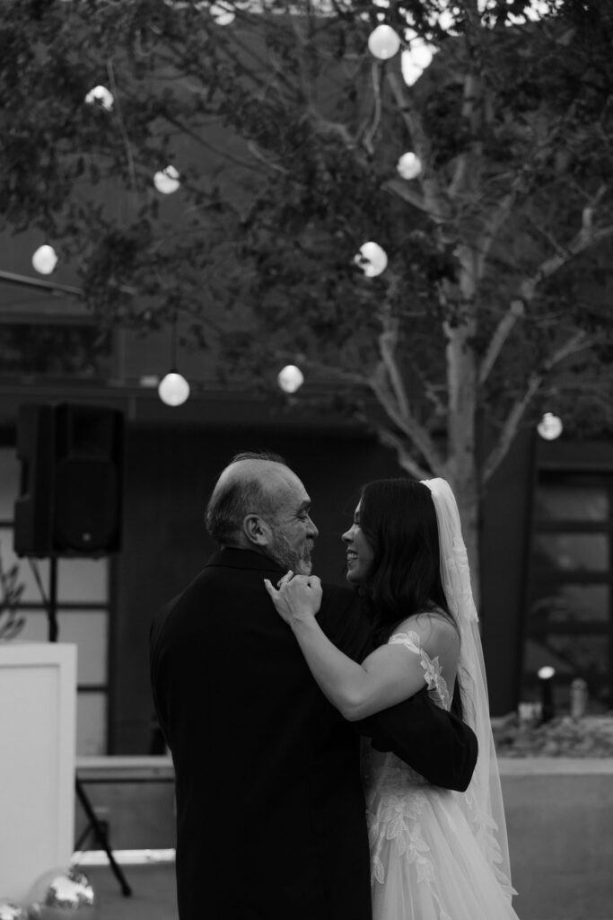 Bride dancing with her father