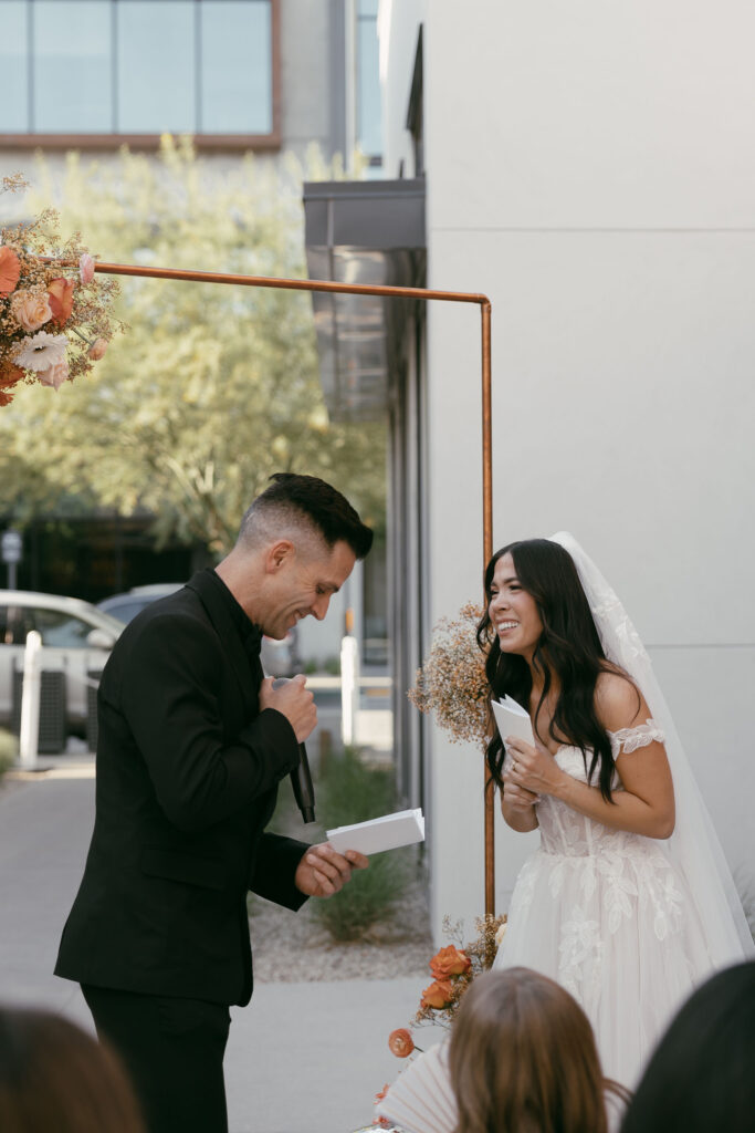 A Las Vegas micro wedding ceremony at UnCommon