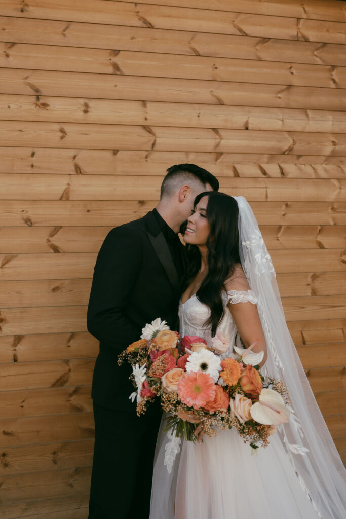 Bride and groom portraits from an intimate Las Vegas micro wedding at UnCommon