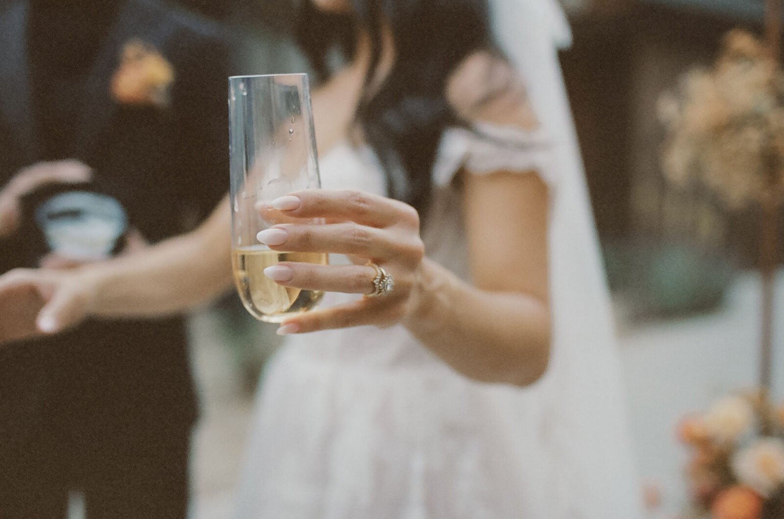 Bride and groom portraits on 35mm film