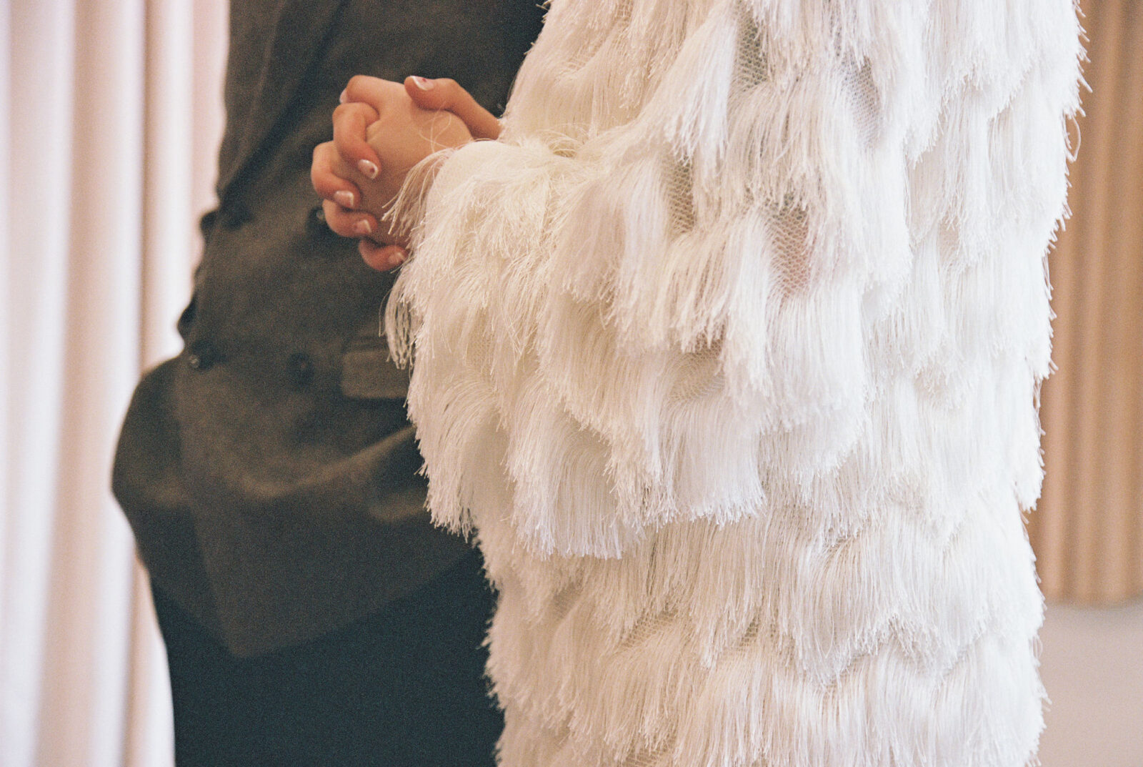 Elopement in Las Vegas at Sure Thing Chapel captured on 35mm film