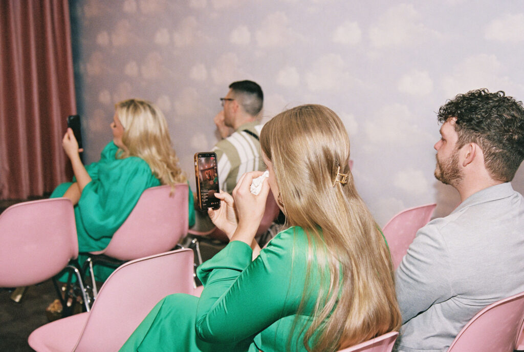 Elopement in Las Vegas at Sure Thing Chapel captured on 35mm film