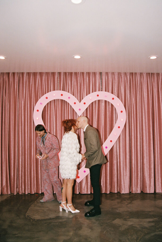 Elopement in Las Vegas at Sure Thing Chapel captured on 35mm film