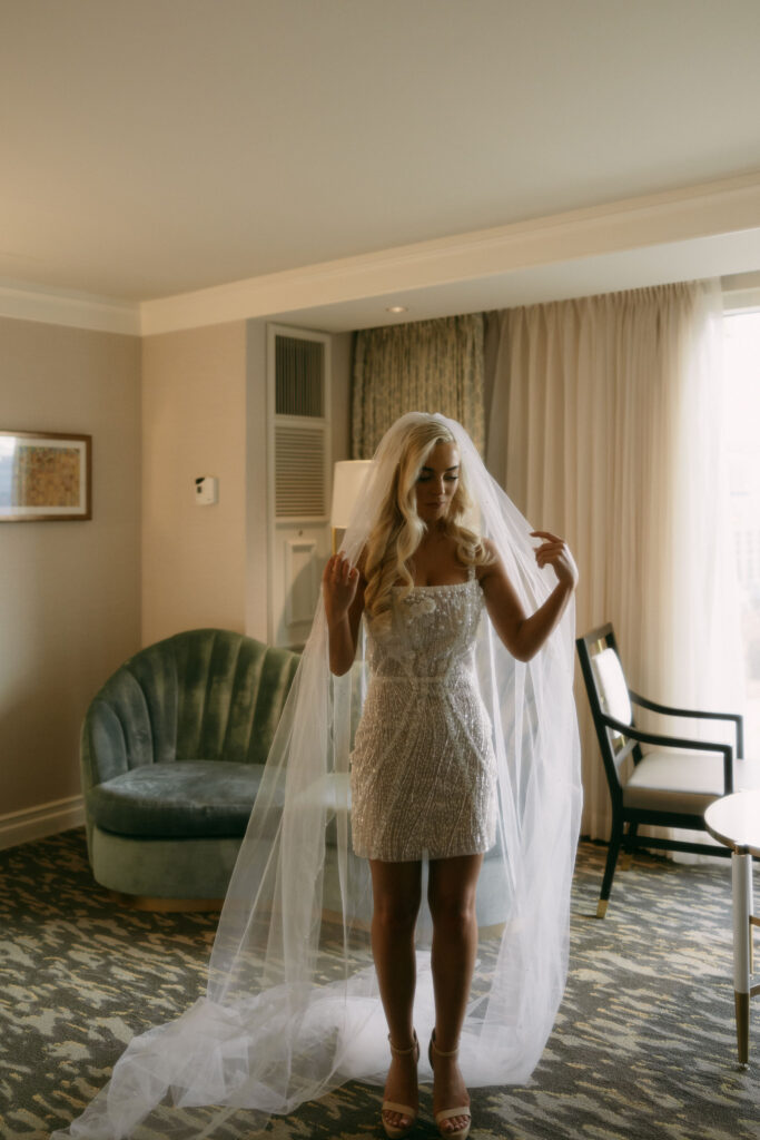 Bride getting ready