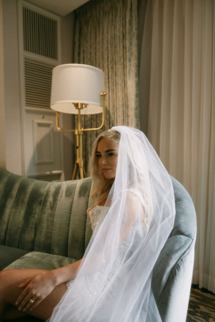 Indoor bridal portraits