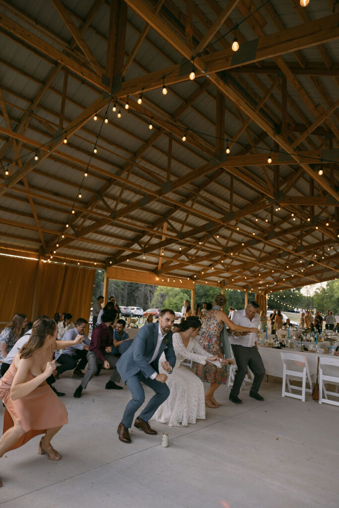 Bride and groom dancing during their reception