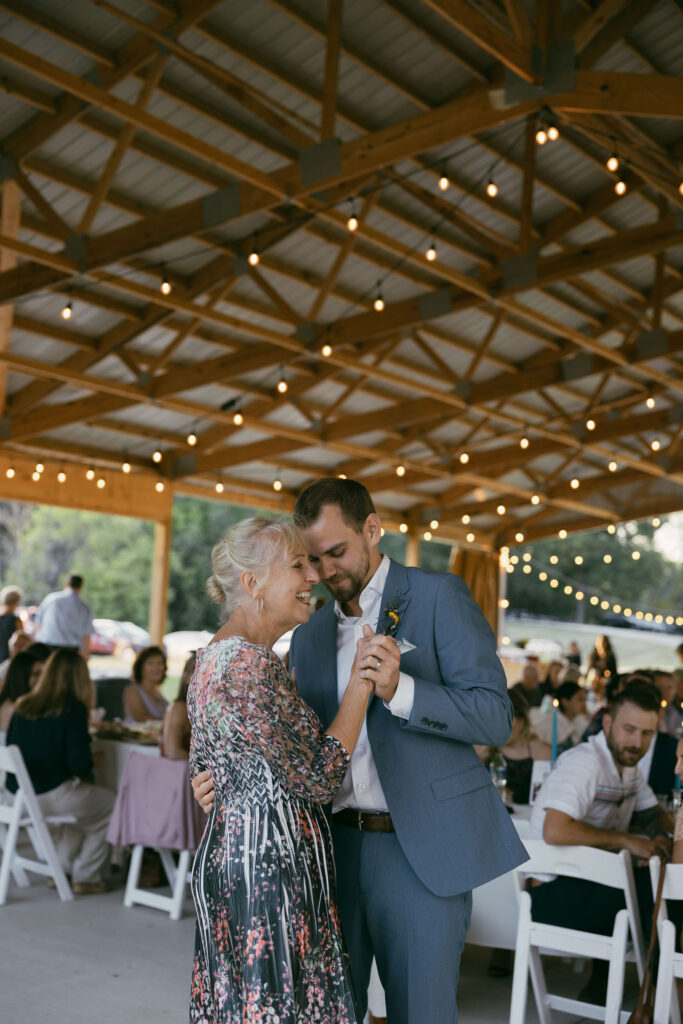 Groom dancing with his mother