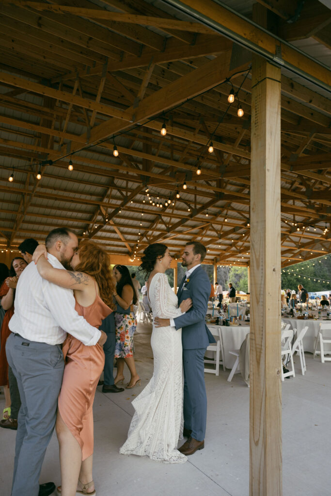 Bride and groom dancing during their reception