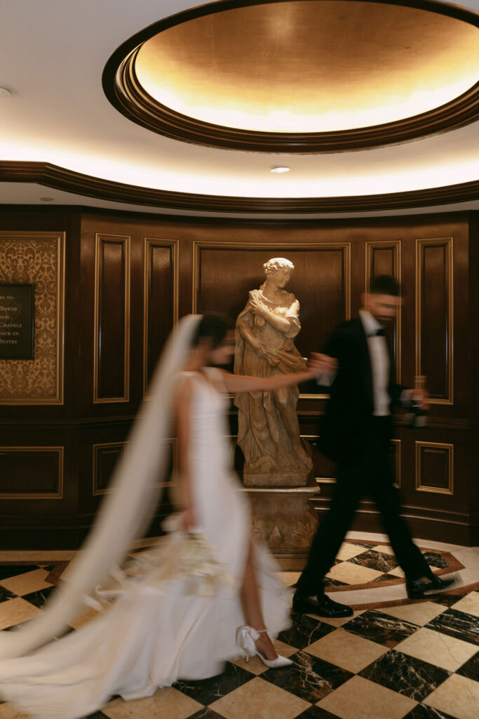 Bride and grooms Venetian wedding portraits