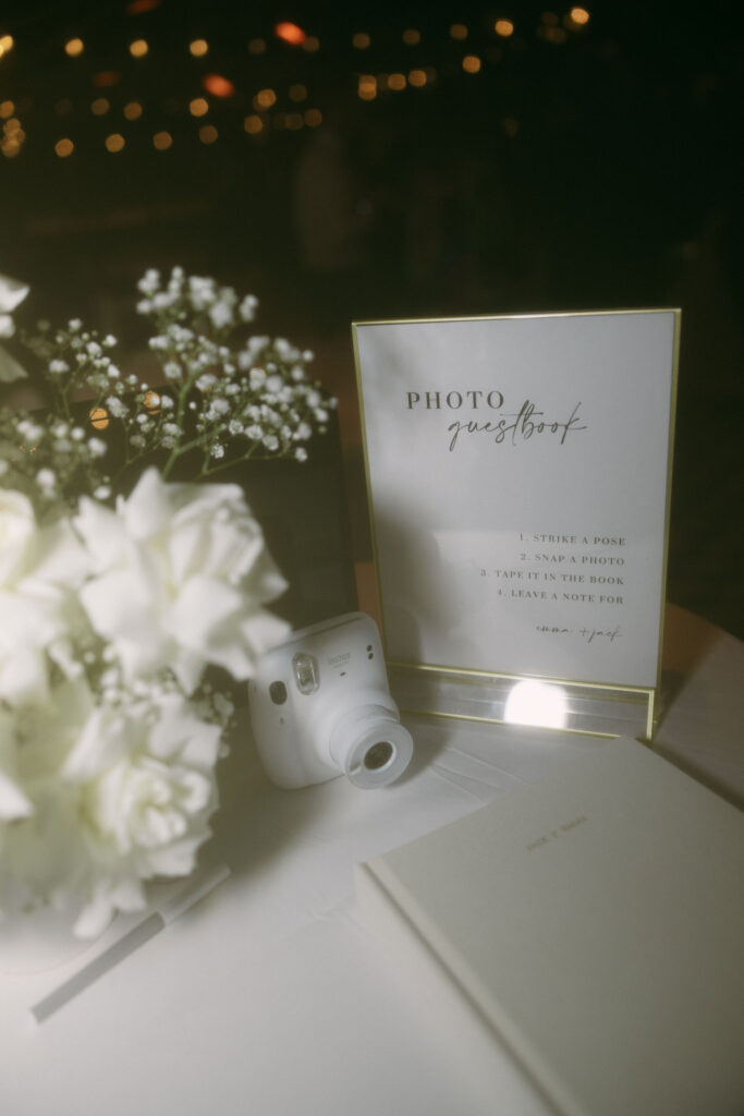 Photo guest book table