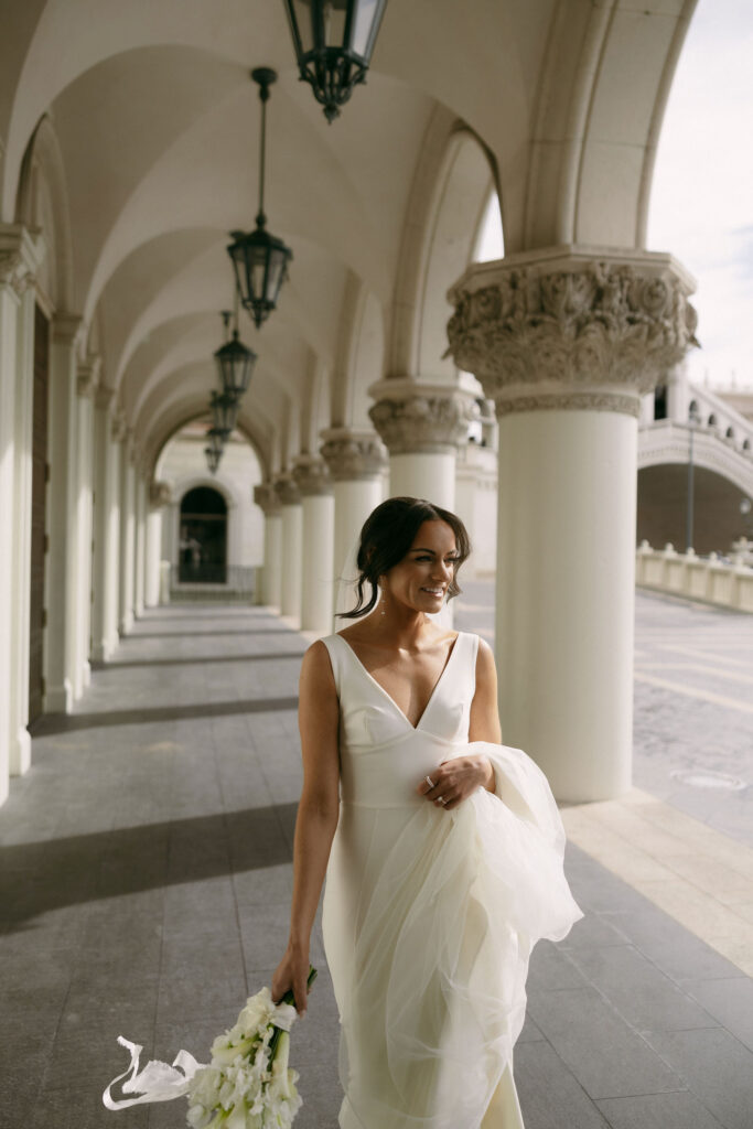 Bridal portraits at The Venetian in Las Vegas