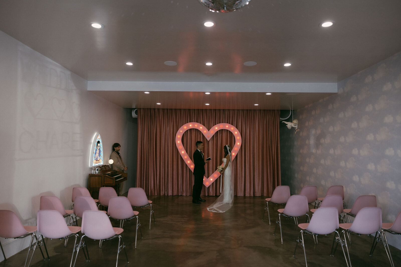 Couple during their Sure Thing Chapel Las Vegas elopement ceremony