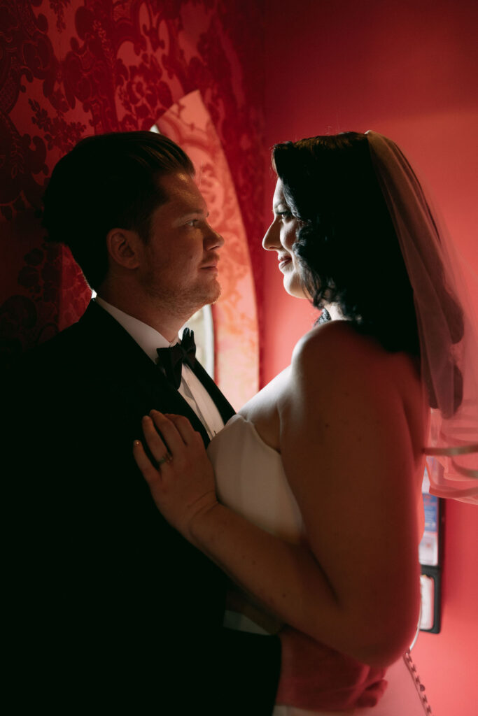 Bride and grooms portraits at Madonna Inn wedding venue in California