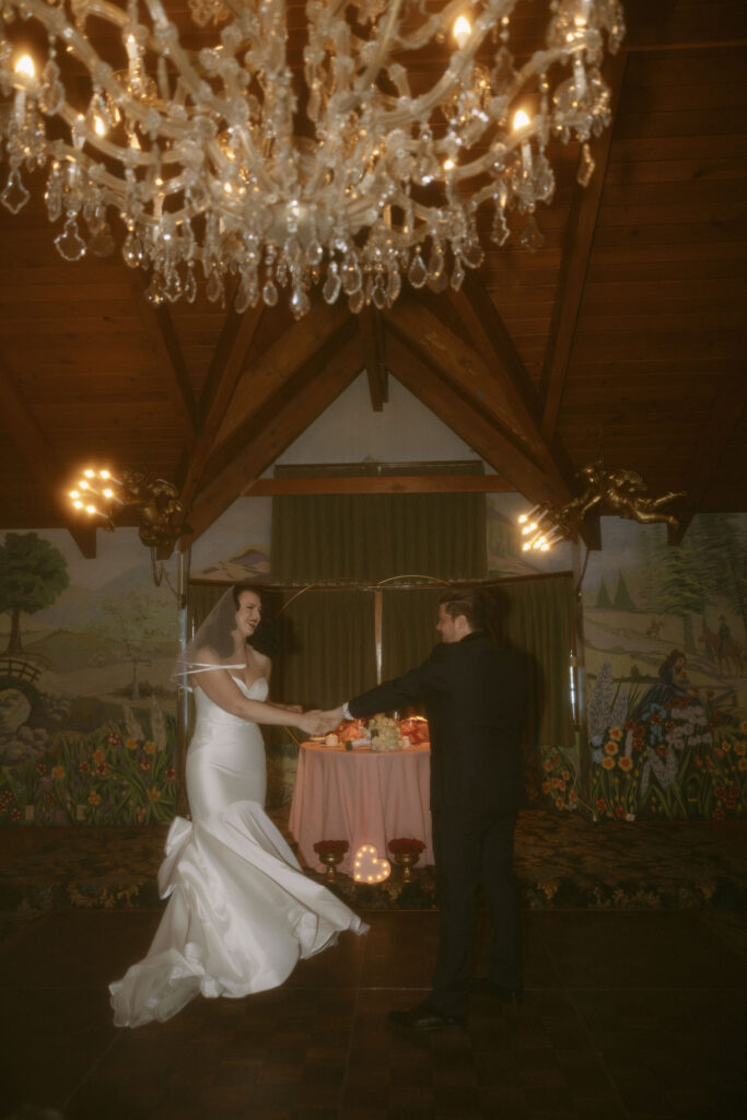 Bride and grooms first dance as husband and wife