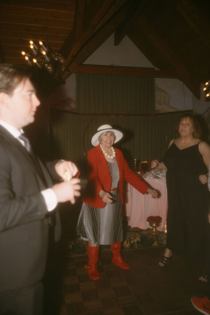 Open dancing at a California wedding reception