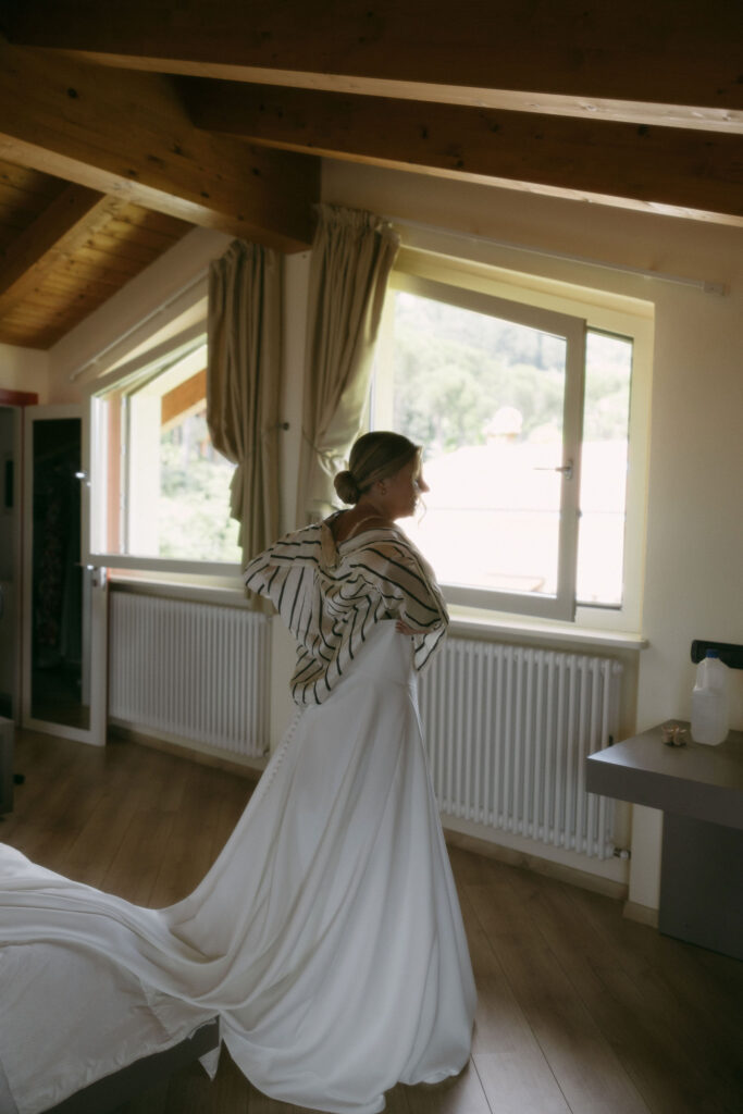 Bride getting ready