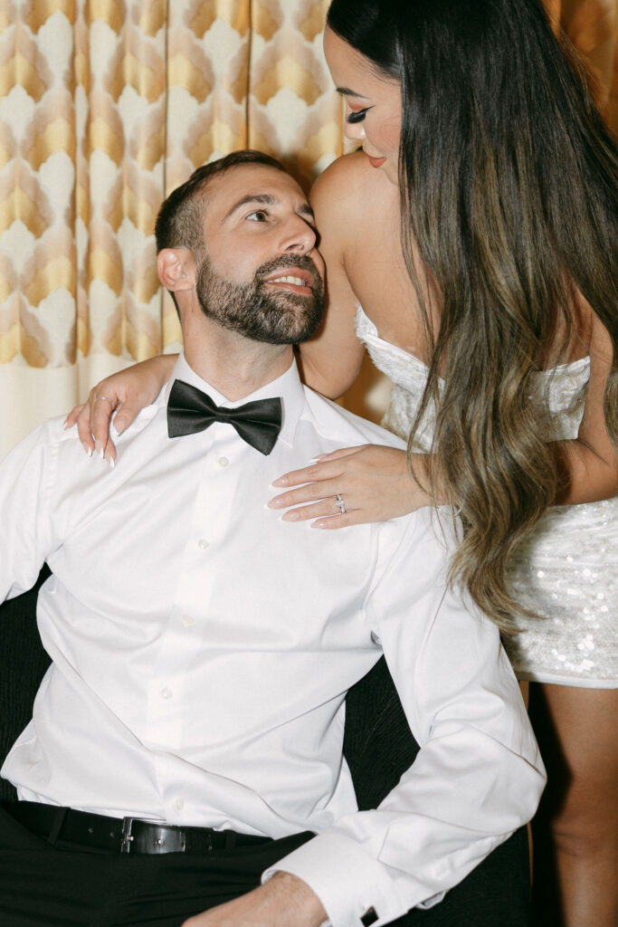 Bride and grooms Las Vegas hotel elopement