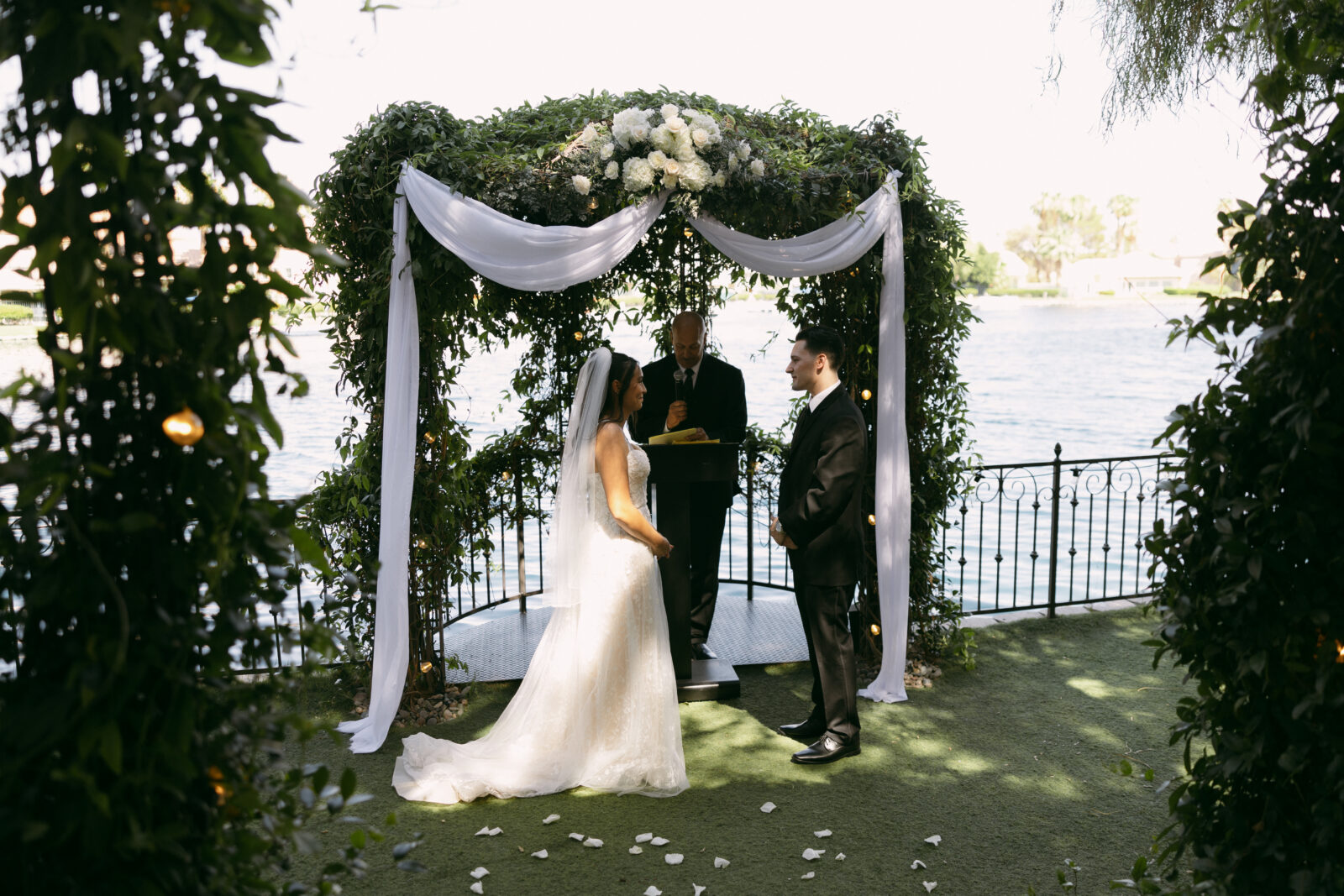 Outdoor Lakeside Weddings and Events wedding ceremony in the heritage garden 