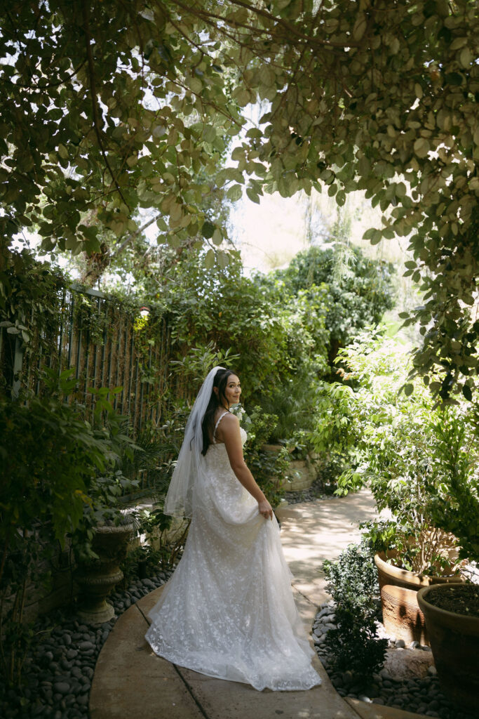 Outdoor bridal portraits at Lakeside Weddings and Events in Las Vegas