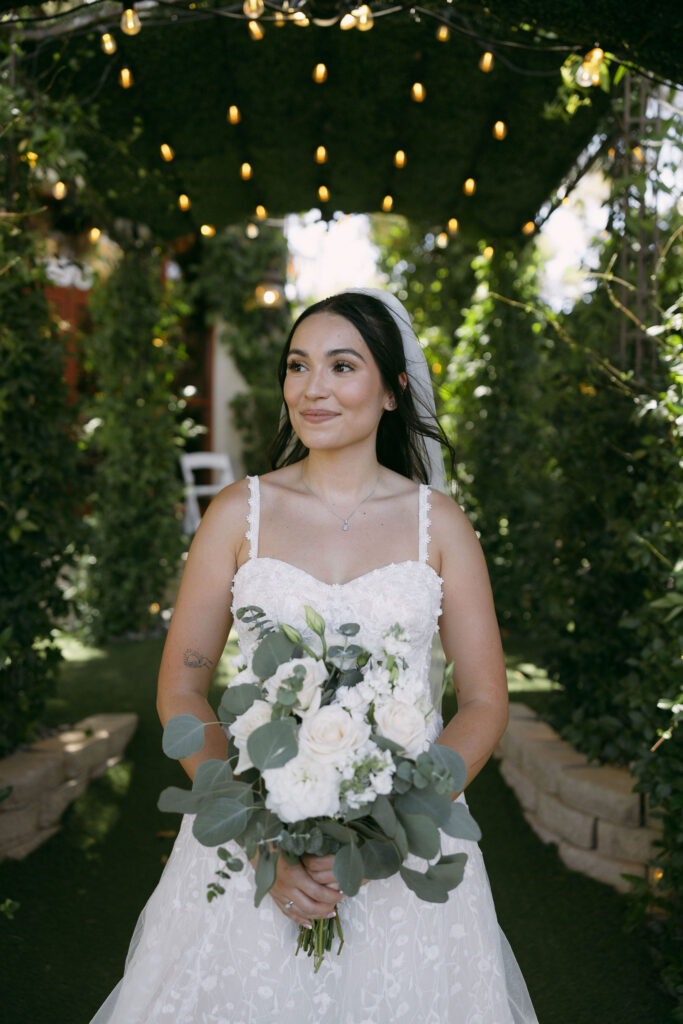 Outdoor bridal portraits at Lakeside Weddings and Events in Las Vegas