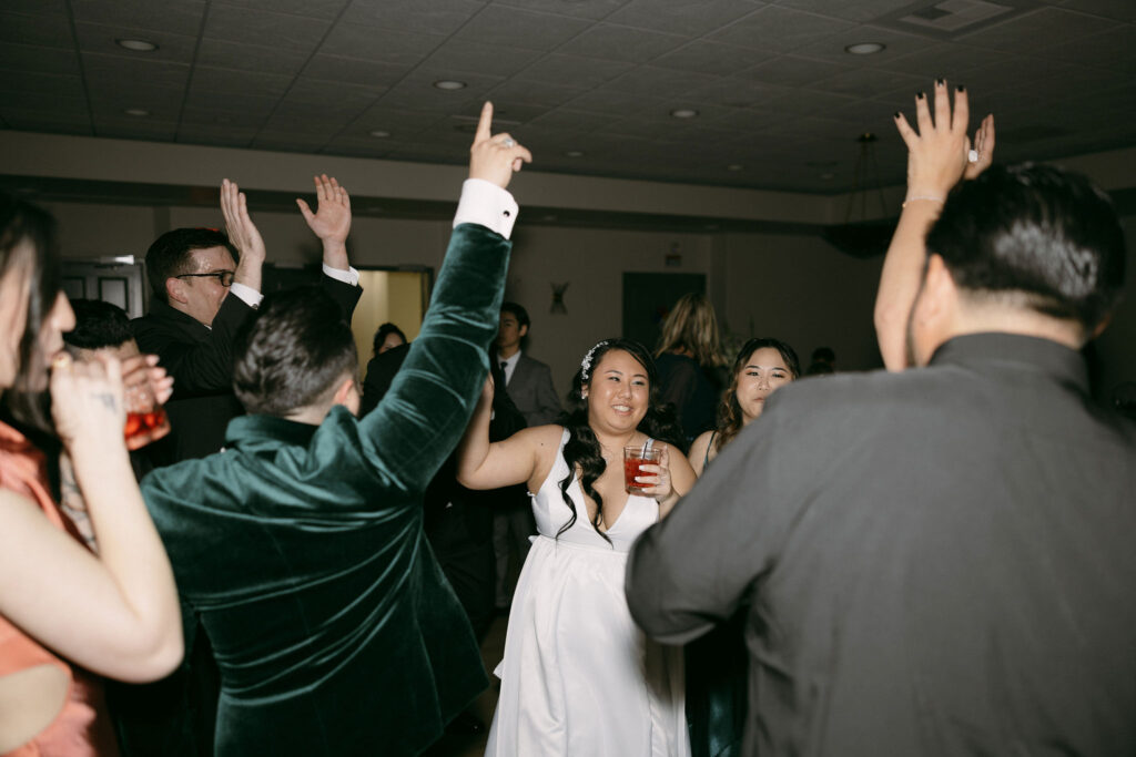 Bride dancing during the reception