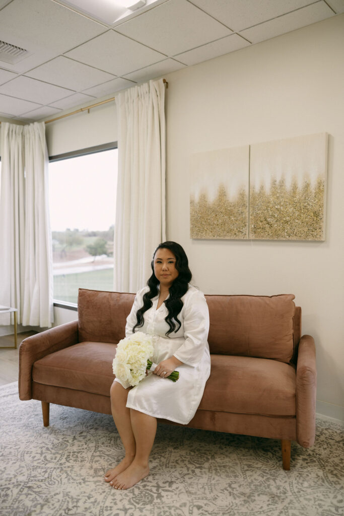 Indoor bridal portraits