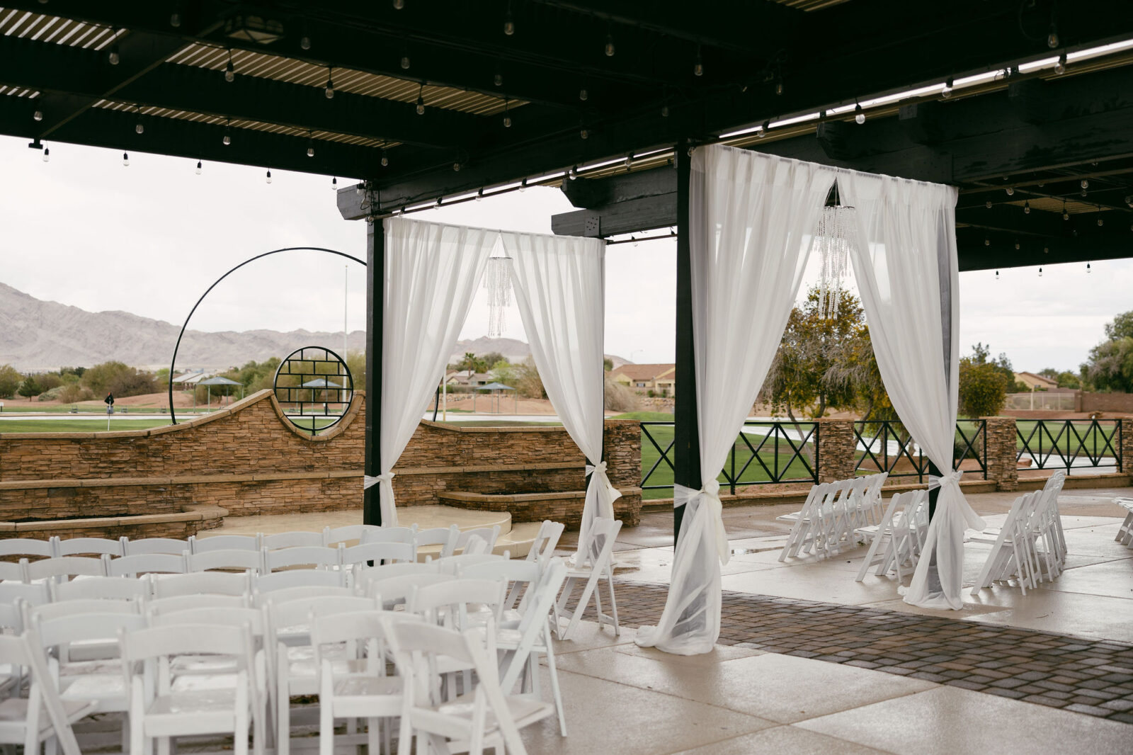 Patio ceremony at Stallion Mountain in Las Vegas