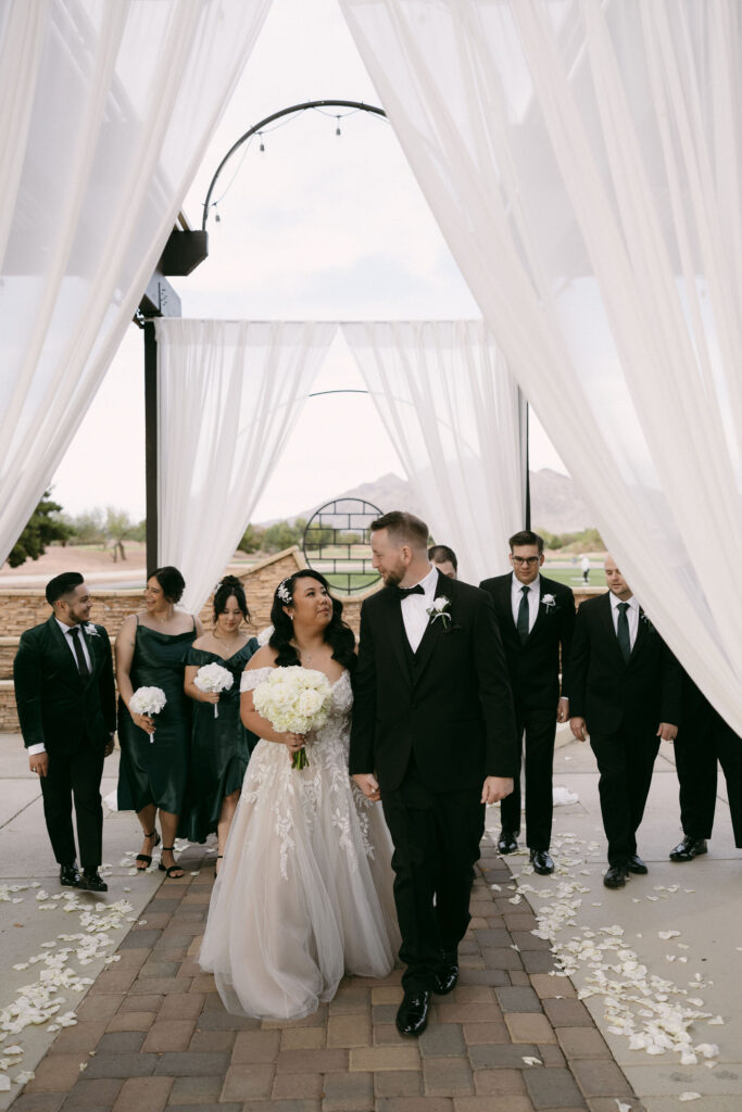 Wedding party portraits at Stallion Mountain wedding venue in Las Vegas