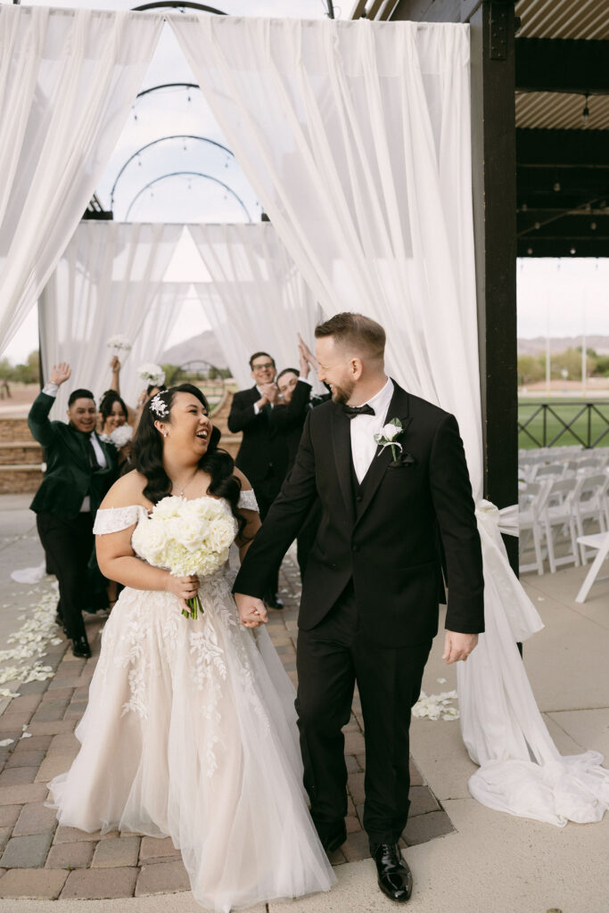 Full wedding party portraits from a Stallion Mountain wedding in Las Vegas