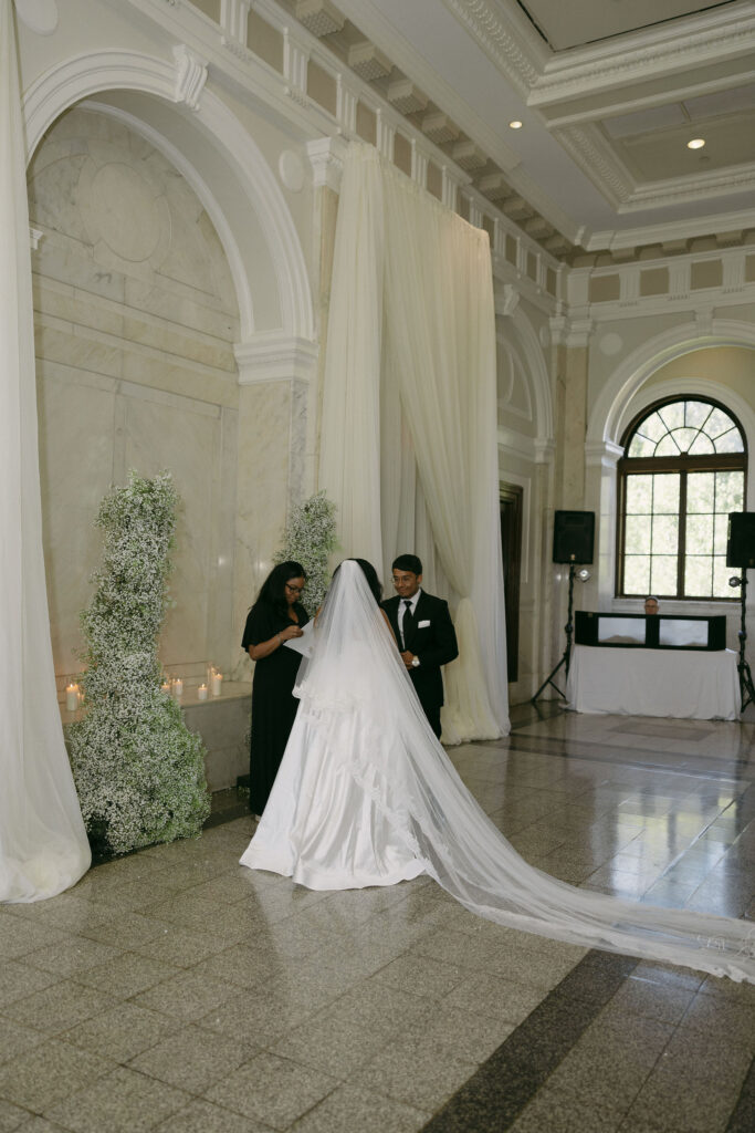 An intimate Historic DeKalb Courthouse wedding ceremony in Atlanta, Georgia