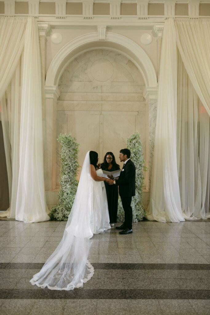 An intimate Historic DeKalb Courthouse wedding ceremony in Atlanta, Georgia