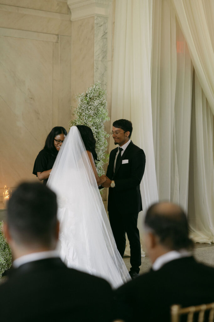 An intimate Historic DeKalb Courthouse wedding ceremony in Atlanta, Georgia