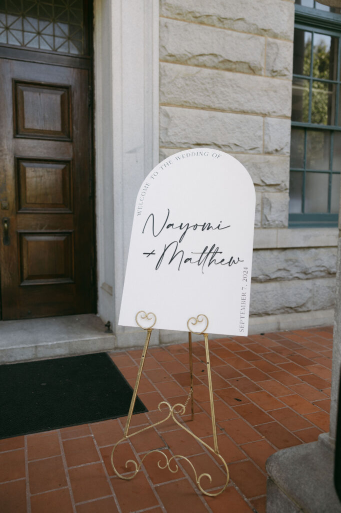 Wedding welcome sign