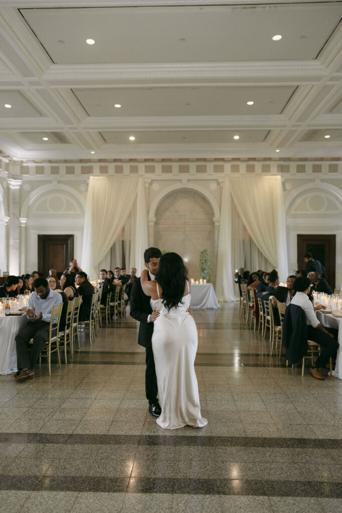 Bride and groom sharing a first dance