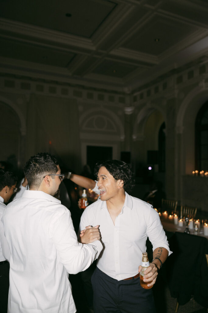 Guests dancing during the reception