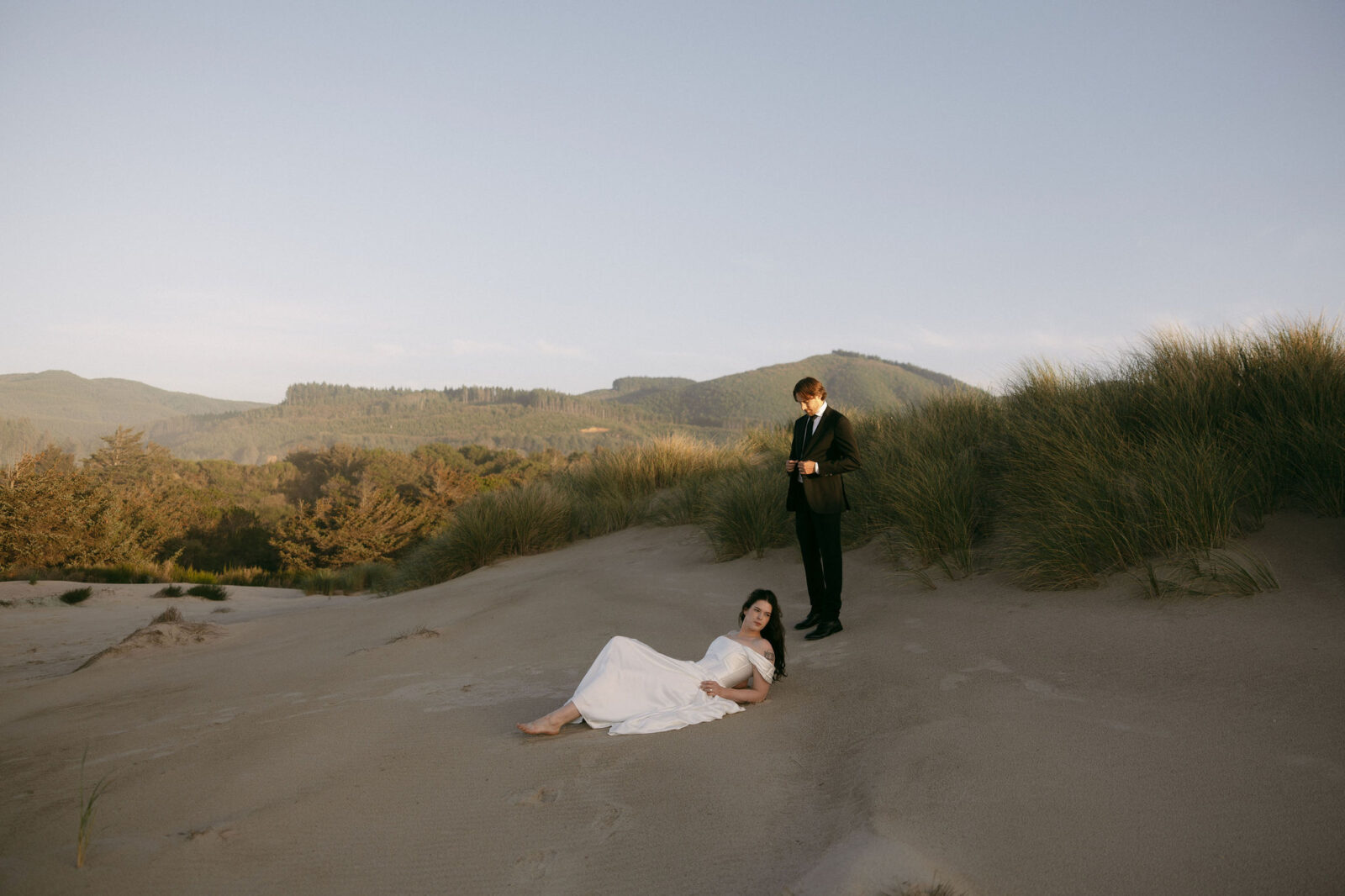 Couples editorial Northern Oregon Coast elopement photos