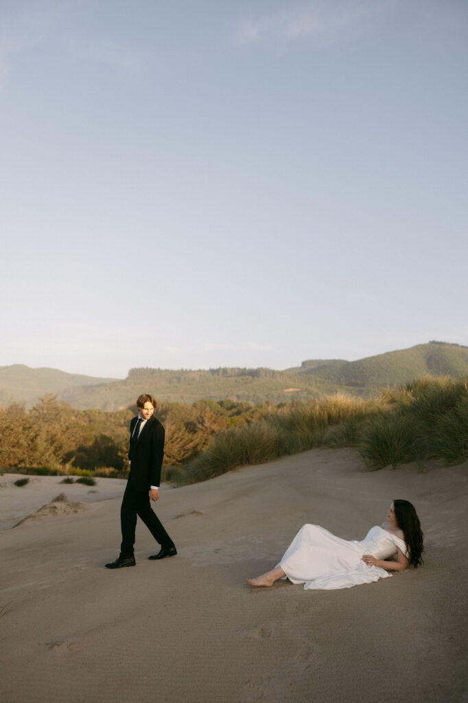 Couples editorial Northern Oregon Coast elopement photos