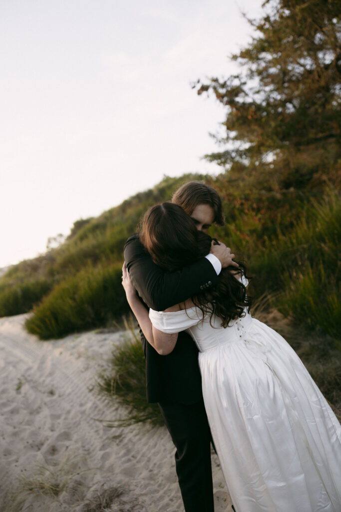 Couple hugging each other