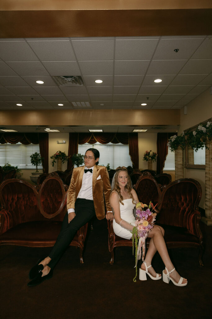 Editorial Chapel Amore wedding portraits in Las Vegas