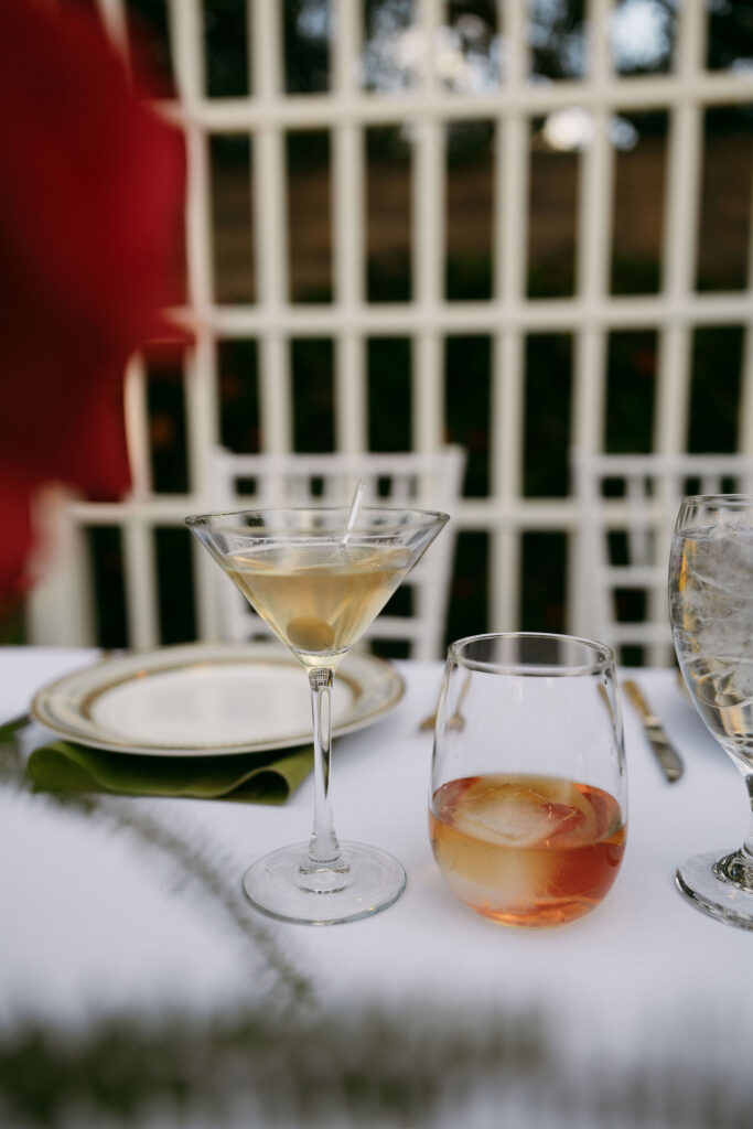 Midcentury Manor wedding reception detail shot