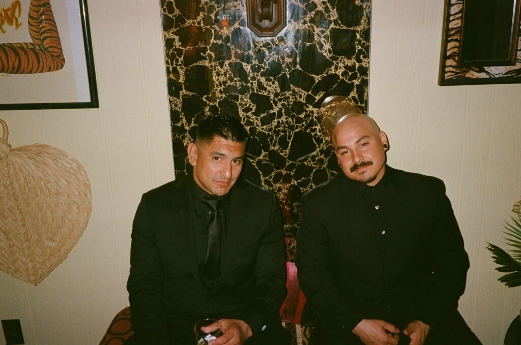 Point and shoot photos of guests from a Las Vegas retro film elopement