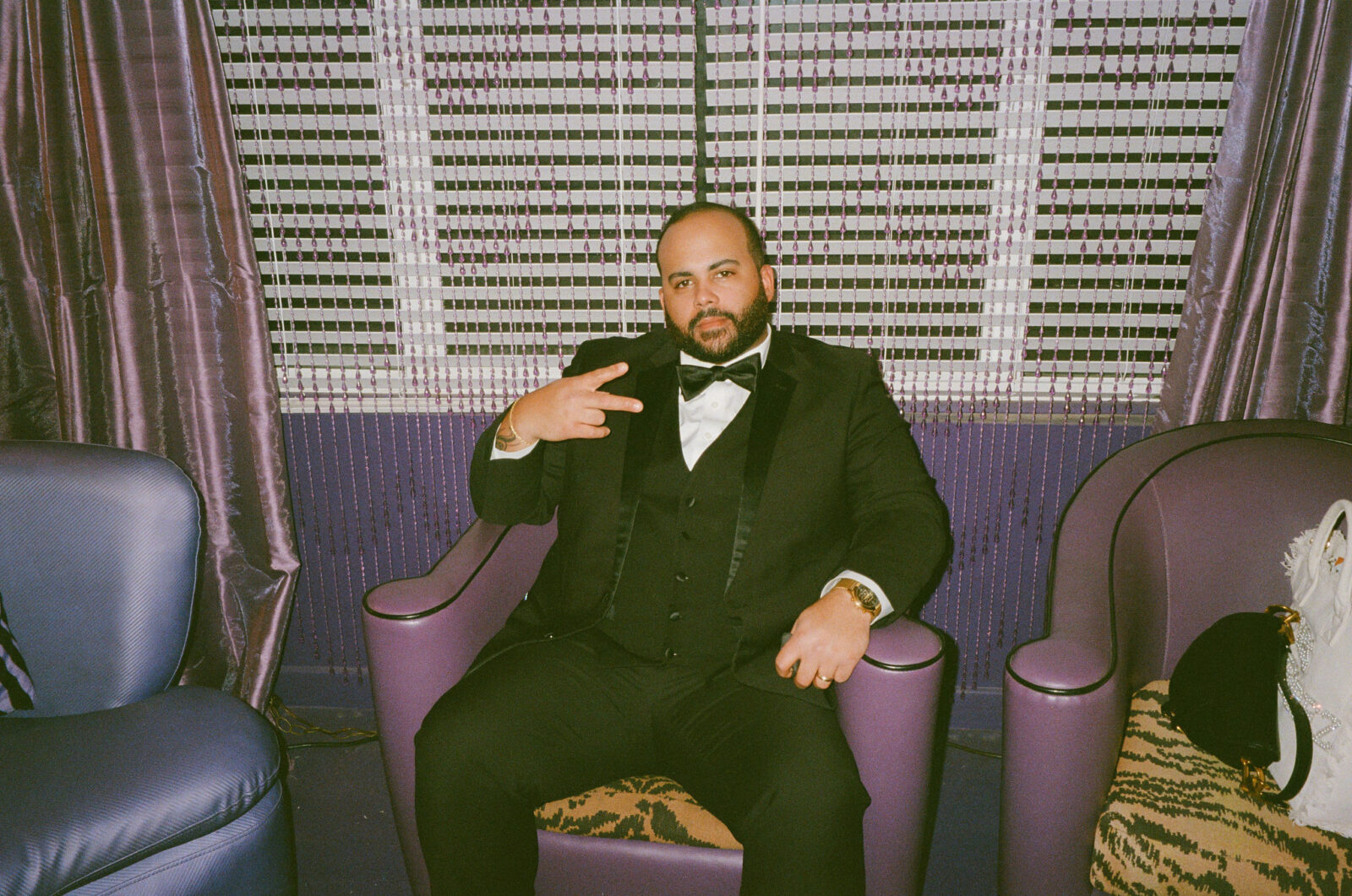 Point and shoot photos of guests from a Las Vegas retro film elopement