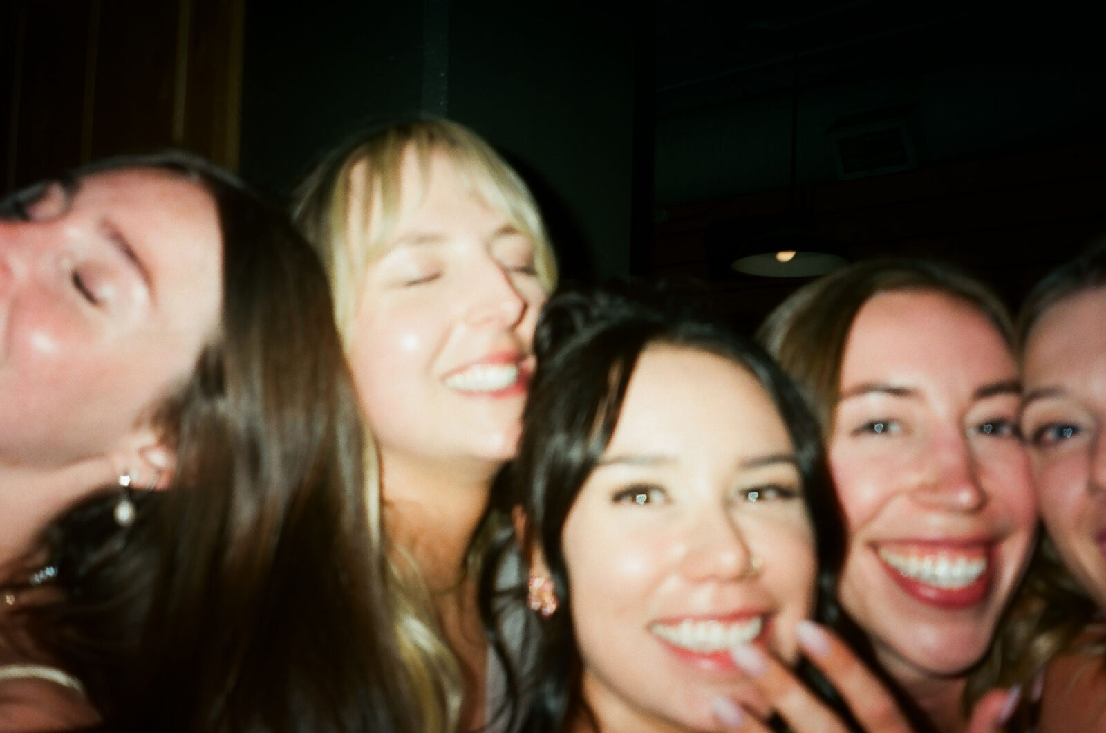 Film photo of a bride and her friends